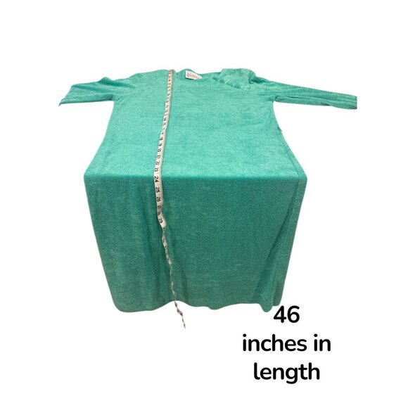 Vintage Kay Windsor Green Terry Knit Midi Dress Union Made USA Size 5 - Picture 10 of 10